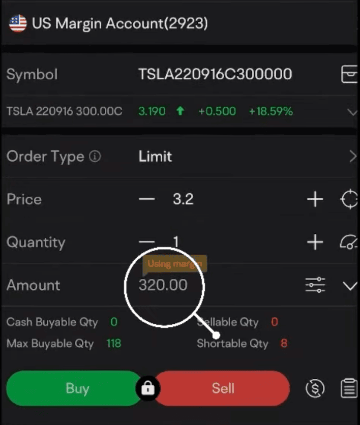selling call options moomoo
